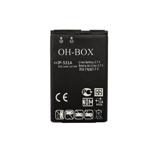 OH BOX® Bateria Compatible con LG LGIP 531A LG Envoy 2, Envoy 3, KM330, KP100, KP215,KU385, P690/T Mobile B450/ Cricket B460