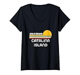 Photo Gallery donna retro cool catalina island, spiaggia originale della california maglietta con collo a v Photo Gallery donna retro cool catalina island, spiaggia originale della california maglietta con collo a v