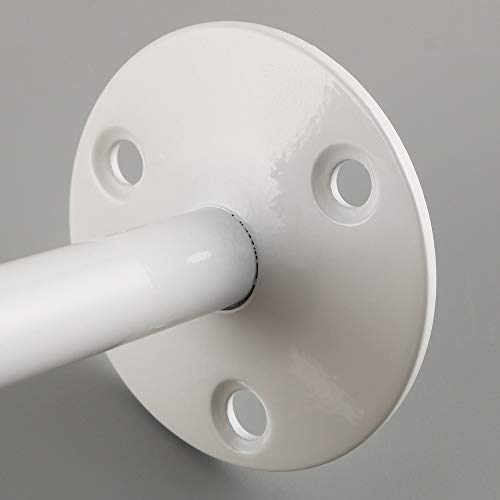 Alise FL4032W-4P 32Mm/1-1/4 Inch Dia Shower Curtain Closet Rod Holder Pipe Flange Socket Ceiling Mount Bracket Pipe Fitting Parts Supports,4 Pcs Stainless Steel White Finish thumb #6