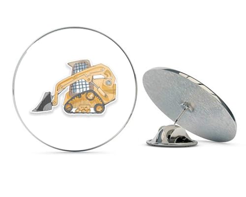 Construction Digger Round Metal 0.75" Lapel Pin Hat Shirt Pin Tie Tack Pinback2