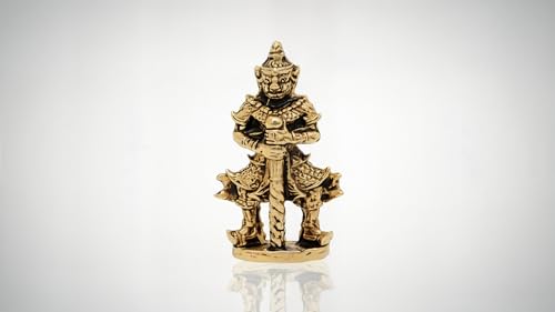 Estatua de bronce Thai Giant Vessavaṇa Lord of Yaksha miniatura 4