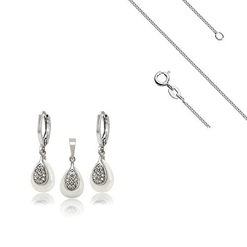 Parure Bijoux - Femme - Boule - Spirale - Argent 925/1000 - 4 pièces