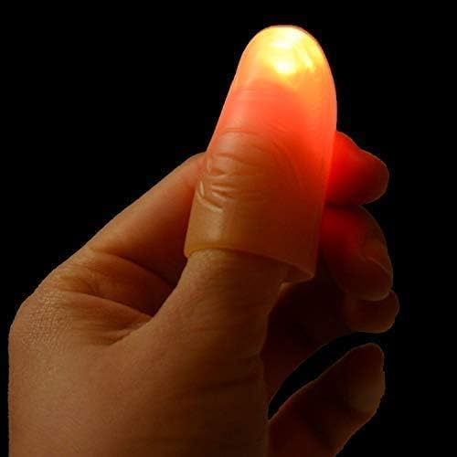2 Pcs Magic Thumb Lights, Magic Trick Finger Light Up Flashing Finger Thumb Tips Magic Trick Finger Appear Light Household - Image 3