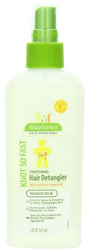 BabyGanics Conditioning Hair Detangler, 6 Fluid Ounce, Packaging May Vary