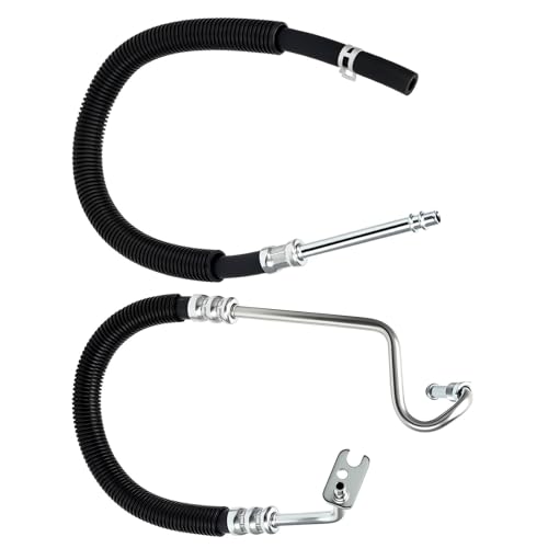 2pcs Power Steering Hose Pressure Line for Chevy Silverado 1500 Tahoe Avalanche 2007-2013 for GMC Sierra 1500 Yukon 2007-2012 for Cadillac Escalade 4.8/5.3/6.0/6.2L V8#Replace 15812564 15812565