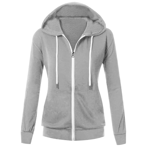 Moletom feminino com capuz e zíper cropped com orifício para polegar, casaco de lã cropped confortáv