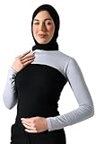 ihvan online, Muslim Arm Sleeves for Women, Soft Stretchy Hijab Sleeves to Neck & Arms Cover, Prayer Sleeve, Islamic Gift, Grey Neck