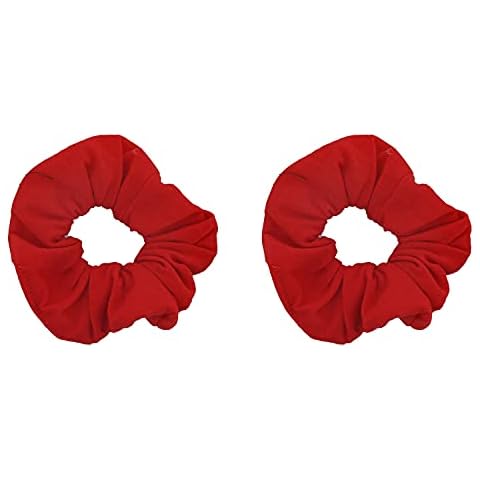 Set of 2 Solid Scrunchies (Red) Cover