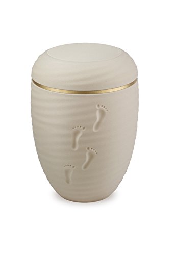 legendURN 3d printed biodegradable cremation ashes urn 'Footprints' | Cremation Urn for Ashes