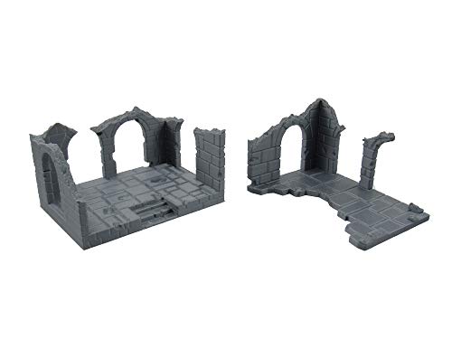 EnderToys Destroyed Brick Buildings for 32mm Miniatures
