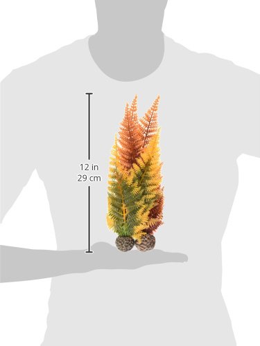 Image of biOrb Winter Fern Plant Set, Colorful and Durable, Fern Inspired Aquarium Decorations, Green and White