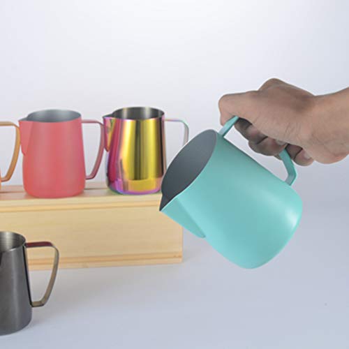 Cabilock 1 jarra para espumar leite de 350 ml, copo de café de aço inoxidável para café, cappuccino,