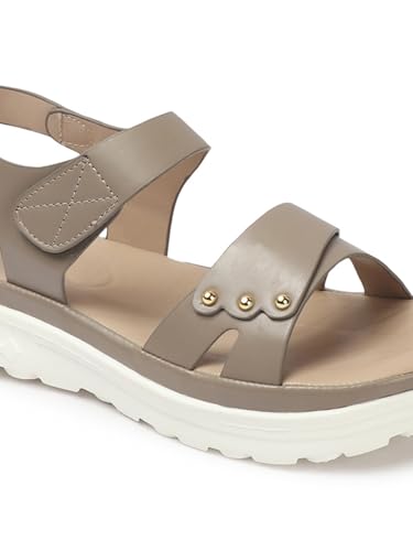 Image of ELLE women Comfortable Flat Round Toe Backstrap fashion Sandal