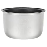 Luxshiny Recambio de Olla Interior para Olla Arrocera Interior Antiadherente para Arrocera Recipiente para Arrocera de 2 L 7. 27X7. 27X4. en Plata