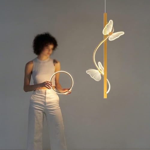 Lustres de plafond réglables avec technologie LED papillon à intensité variable