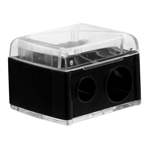 WRITWAA Double Hole Pencil Sharpener for Eyebrow Makeup Pencil Smudge Proof Eyeliner Sharpener