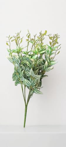 Image of SHAKTISM Artificial Willow Vine Wreath, Rattan Leaf Design, Faux Foliage Bouquet for Home Decor (Ice Tone)