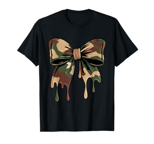 Noeud Coquette Camouflage Vieux Goutte Camouflage Pour Femmes Filles T-Shirt