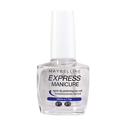Maybelline New York Nagelpflege, Express Manicure Schnelltrocknender Überlack, Transparent