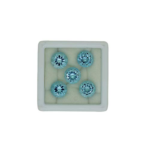 Topaze bleu ciel AAA 10mm, une gemme ronde éclatante pour vos créations de haute joaillerie