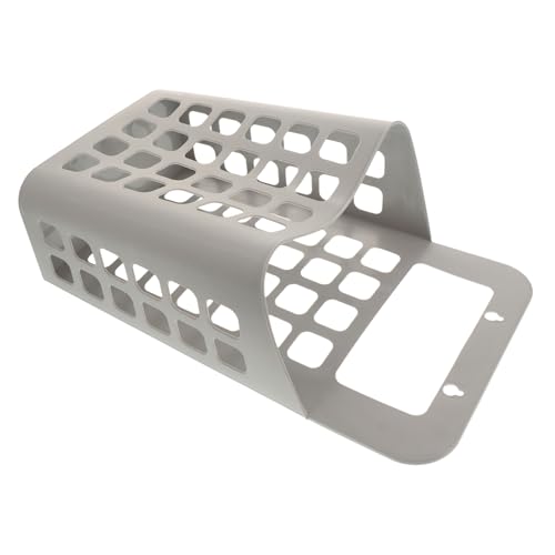 KOMBIUDA Plastic Laundry Basket Wall-mounted Organizer Large Foldable Storage Container for Clothes Toys and Household Supplies Grey White