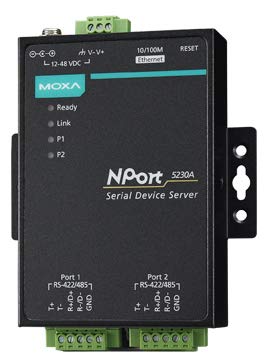 Moxa - Nport 5250a - serial server (icmp, ipv4, tcp, udp, dhcp, bootp, telnet, dns, snmp v1, http, smtp, igmp v1/2, 77 x 111 x 26 mm, 0 - 60 °c, -40 - 75 °c, 5 - 95%, ce, fcc en 55022 class a, fcc part 15 subpart b class a en 55024 en 61000-4-4 en 61000-4