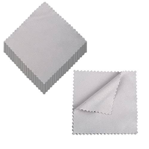 Tomedeks Lot de 50 chiffons de nettoyage pour bijoux en argent sterling, or, platine Cover