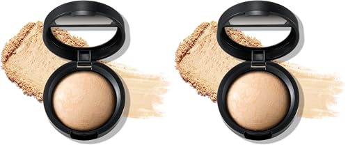 LAURA GELLER NEW YORK Baked Natural Glow Highlighter Radiance Enhancing Makeup, French Vanilla (Pack of 2)