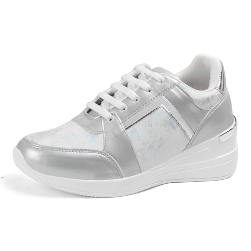 Image of Vendoz Women Casual High Heel Sneakers I Cushioned Insole I All Day Comfortable I Lightweight and Stylish Shoes for Girls