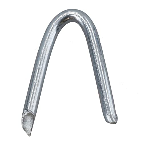 40mm U Nails galvanizados clavijas en U para alambres, cercos y mallas, paquete de 140 piezas miniatura 4