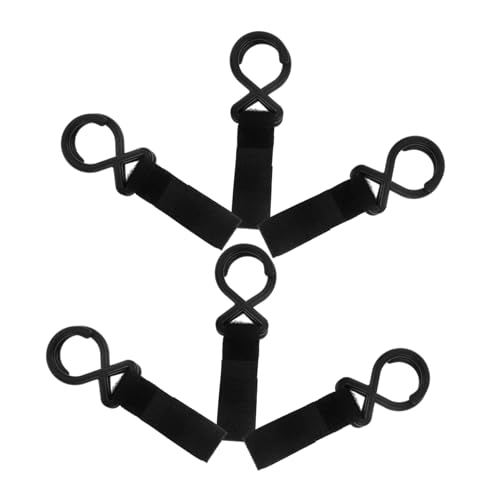 BESTonZON 6pcs Stroller Hooks Bag Hooks for Stroller Easy Install Loop Fastener Carabiner for