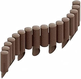 Cellfast Brown, 2.3m Very Strong Garden Fence Lawn Edging Boarder Edge Palisade Fencing Plastic - Standard 4 (Brown)