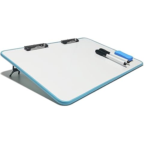 AWELUX Slant Board for Writing 18" x 12" Dry Erase White Board Workstation, 10-15° Adjustable Working Surface for Optimal Writing and Reading, Magnetic Slant Board for Students & Teachers (Blue) Cover