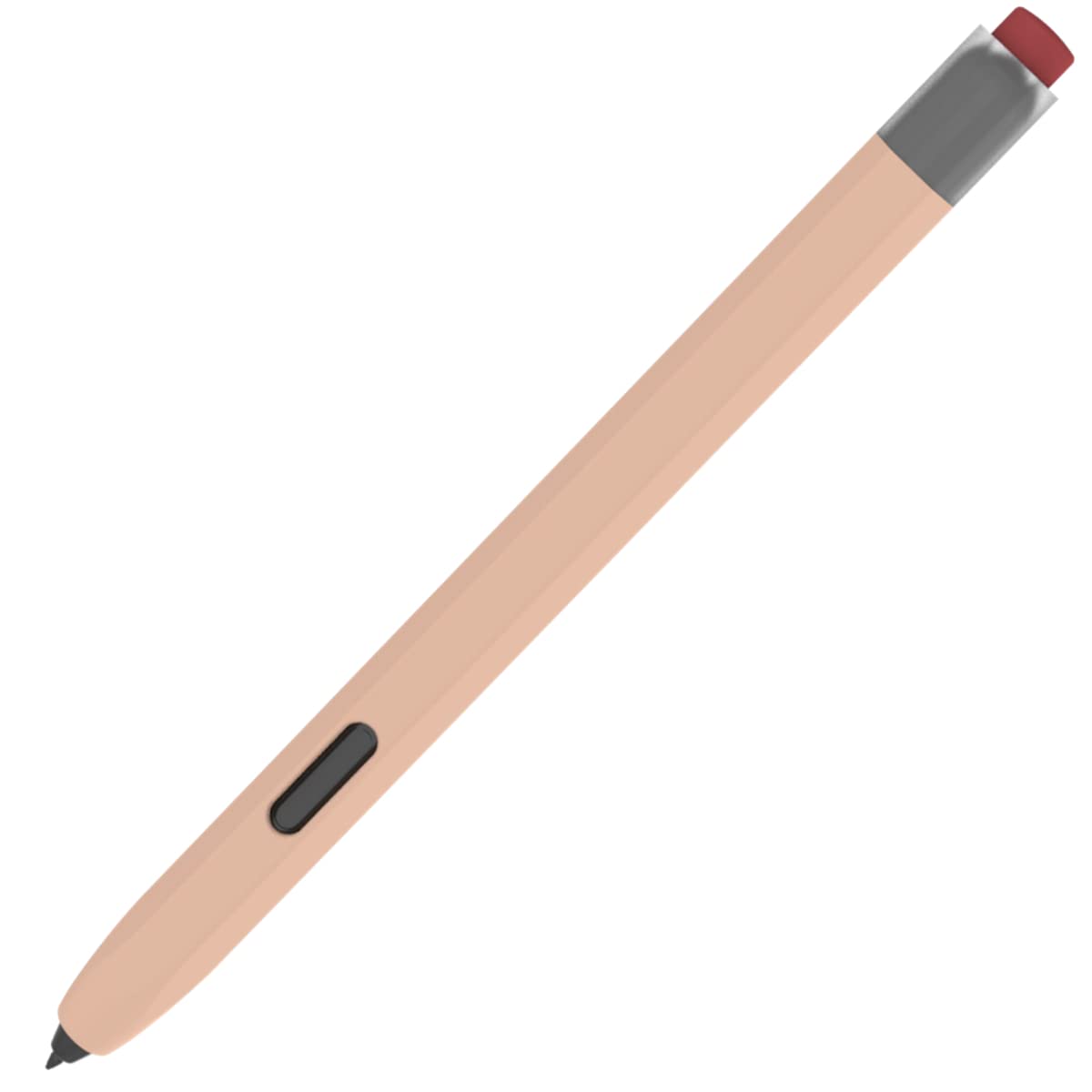 LOVE MEICompatible with Samsung Galaxy Tab S7/S7+/S7 FE/S8/S8+/S8 Ultra/S9/S9+/S9 Ultra/S10/S10+/S10 Ultra S Pen Sleeve Case, Classic Retro Silicone Protective Skin Case Non-Slip Smooth Grip (Pink)