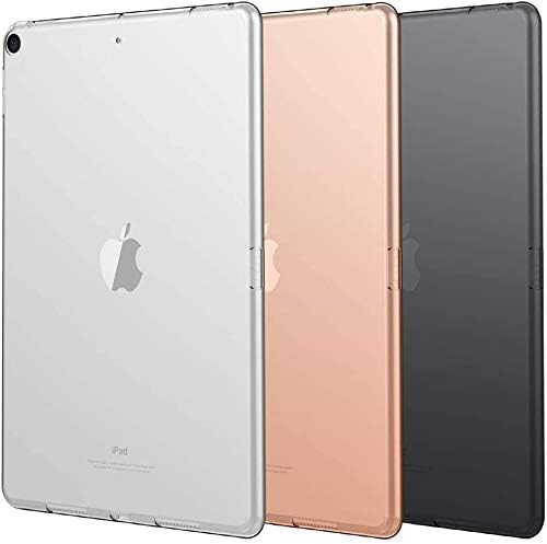 HBorna Case for iPad 9th Generation (2021)/8th Generation (2020)/7th Generation (2019), Slim Clear Case Cover Silicone TPU Back Protective Case Protector for iPad 10.2 Inch, Transparent