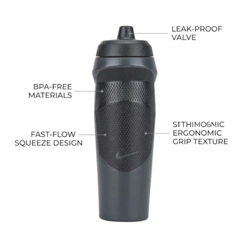 Image of Nike HYPERSPORT BOTTLE 20 OZ - ANTHRACITE /BLACK /BLACK /ANTHRACITE, 591 ML