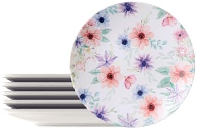 Kit Prato Sobremesa Tramontina Floratta em Porcelana Decorada 21 ...