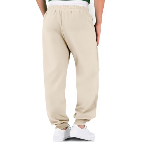 JiXiang Mens Elastic Waist Pants Lightweight Baggy Stretch Drawstring Jogging Trousers Cinch Bottom Soft Workout Sweatpants2