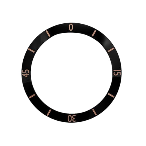 ROUREOX 38mm Inserto Bisel Cerámica Estilo Moderno   Marcador 0 Único Custom para Seiko SKX007 Series A5