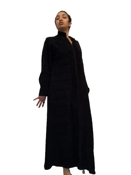 Ndk New York Womens Zipper Front Chenille Bathrobe 100 Cotton