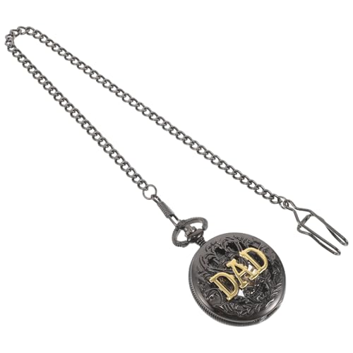 Reloj de bolsillo para hombres objeto de regalo con números romanos y diseño de engranajes