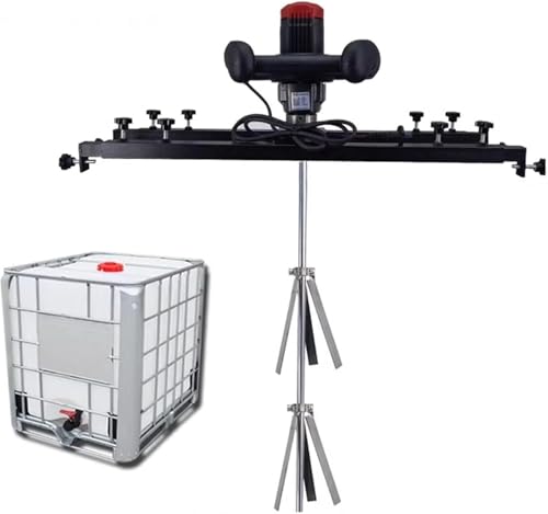 Power Mixer Pneumatic Agitator Clamp-On Drum Agitator Industrial-Grade Pneumatic Shaker Paint Stirring Tool，3000W Electric Paint Mixer, Tank Agitator with Folding Propeller and Mounting BRAC