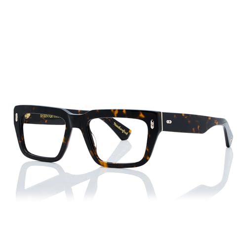 Image of Shisen Fox Habiki 2.0 Acetate Spectacles Frames for Men & Women with Demo Lenses | Classic Oval Full Rim Eyeglass Frame | Durable & Stylish Eye Frames for Men & Women