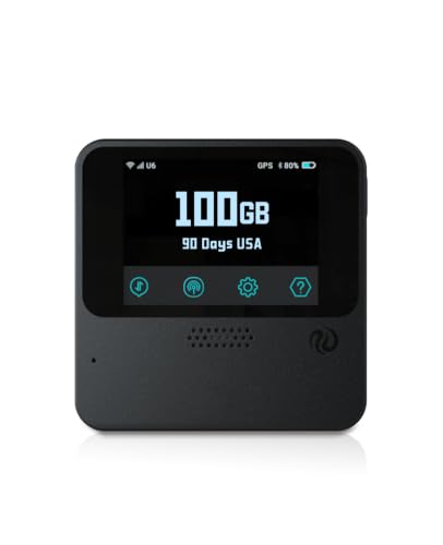 Image of FREEBOT Mobile Hotspot - 4G LTE Portable WiFi for Travel in 150+ Countries, Pocket WiFi Router 10-Device, 5000mAh Battery & No Contract /SIM, with 100GB US Data(90 Days) for Business, Trips & Outdoors