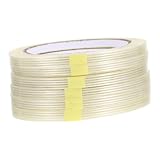 UTHCLO 6 Rollen Breites Transparentes Glasfaser klebeband Stark Haftendes Verpackungsband Reißfestes Vielseitiges Fixierband für Verpackung Bindung und Modellbau