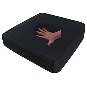 Supply24 Gel/gelschuim zitkussen/anti-decubitus zitkussen 40 x 40 x 10 cm ZWART voor rolstoel/stoel/auto/vrachtwagen/bureaustoel/managerstoel kussen, steunkussen rug + billen (RG 65 (zacht))