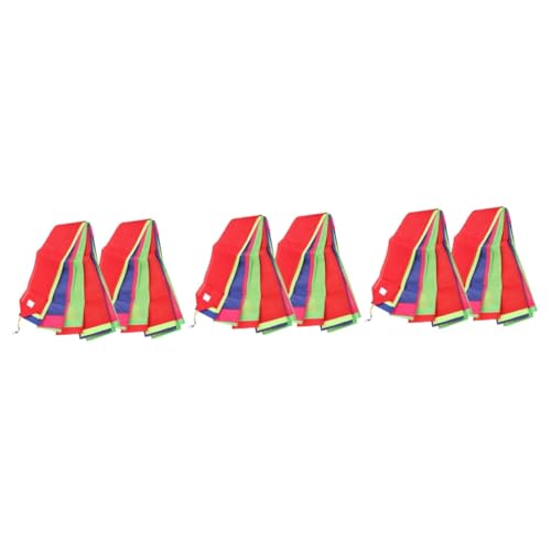 GALPADA 3sets Kite Tail Tube Tail Streamer Bulk Rainbow Easy Connector Design for Simple Assembly 2pcs*3