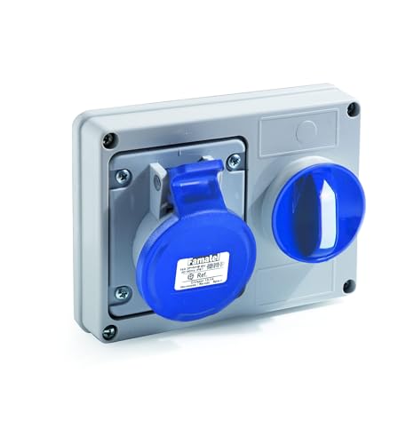 Prise de chantier interbloquante 3P 230V 32A FAMATEL pour hangar