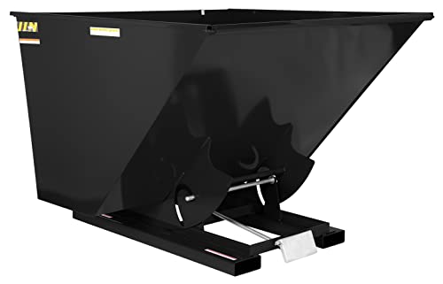 Vestil D-250-LD-BLK-SG Steel Light Duty Self Dumping Hopper 2-1/2 Cubic Yard 2000 Lb. Capacity Semi Gloss Black