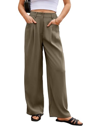 EVALESS Work Pants Women High Waisted Business Casual Outfits 2024 Office Dress Pant Trousers